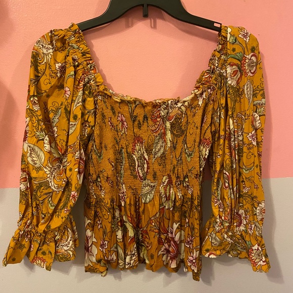 Anthropologie Smocked Sweetheart Blouse size medium - Picture 4 of 12